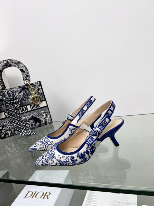 Christian Dior Women's J'Adior Slingback Pump Bright Blue For Women CD 2.5in/6.5 cm
