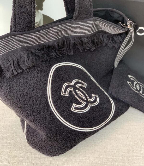 Classic Double C Tote Bag Black/White For Women 16.1 in / 41 cm