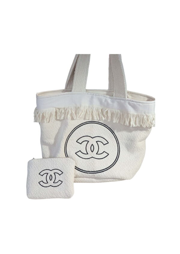 Classic Double C Tote Bag Black/White For Women 16.1 in / 41 cm