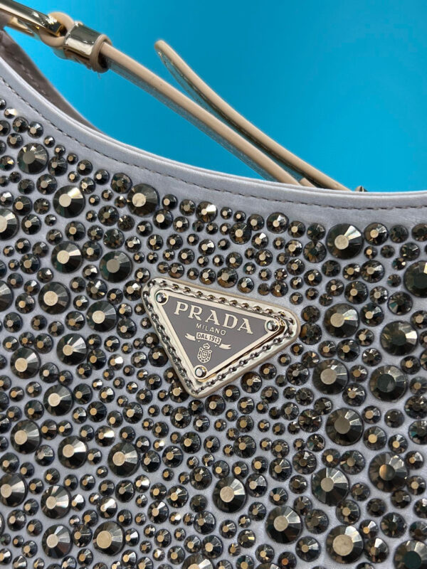 Cleo Satin Bag With Crystals In Black/Gold Tone For Women 8.6in/ 22cm 1BC169_2AWL_F063R_V_HOO