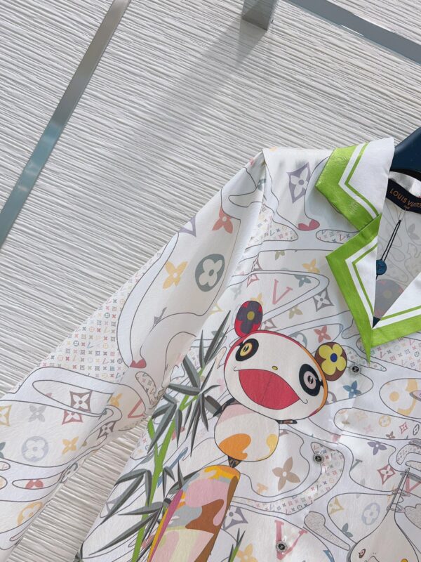 Colorful Flowers Pants And Shirt Pyjama White For Women