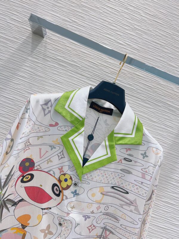 Colorful Flowers Pants And Shirt Pyjama White For Women