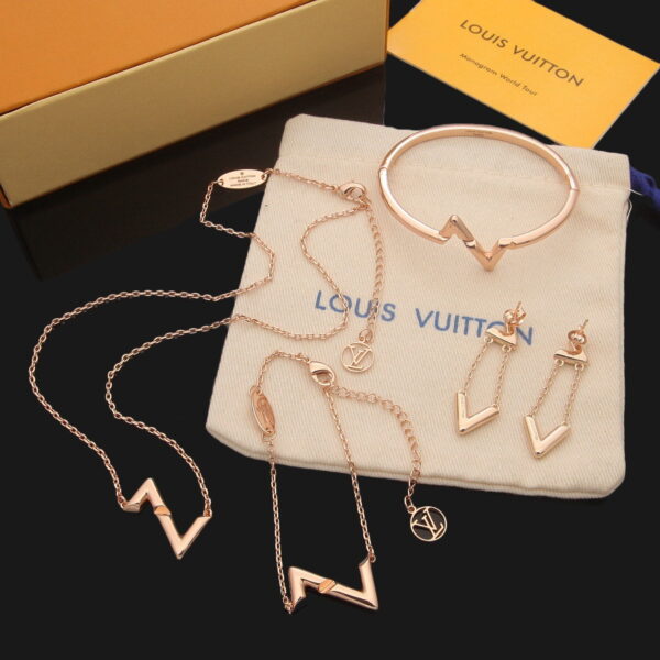Combine List Of Louis Vuitton Volt Upside Down Bracelets Earrings And Necklace