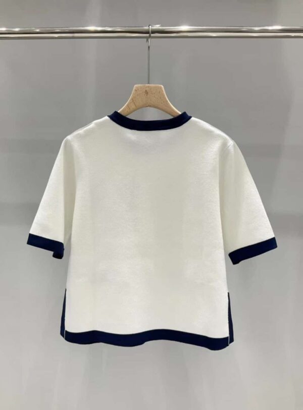 Contrasting Dark Border Top And Skirt White For Women