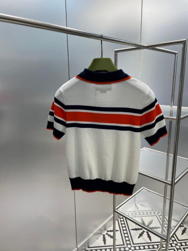 Contrasting Stripe T-Shirt And Shorts Dark Blue For Women