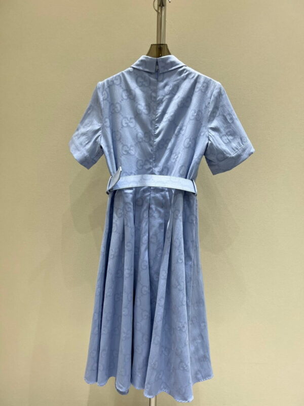 Cotton Poplin Midi Dress Blue For Women 741057 Z8BGE 4910