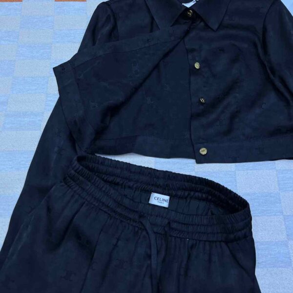 Cropped Shirt And Shorts Black For Women