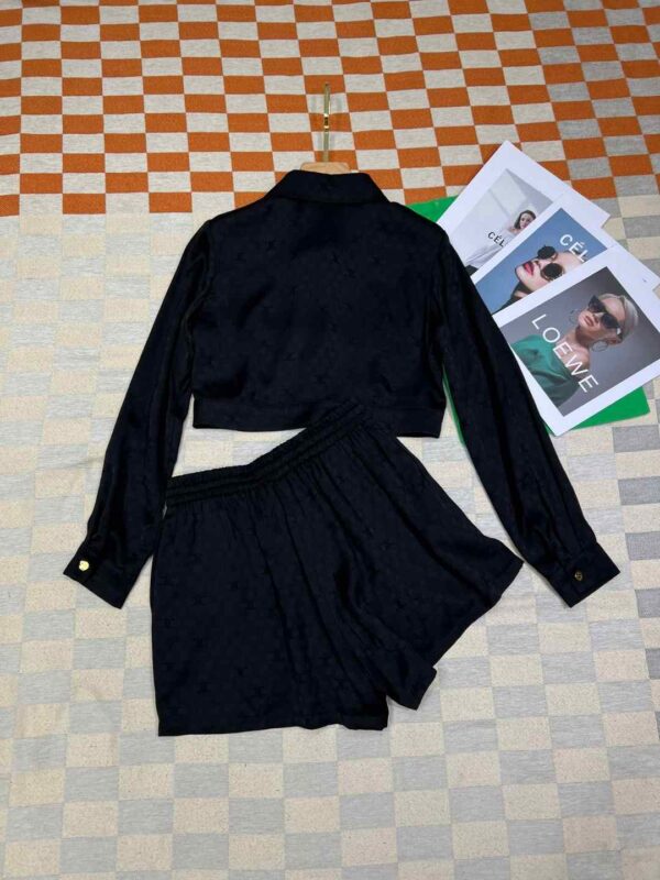 Cropped Shirt And Shorts Black For Women