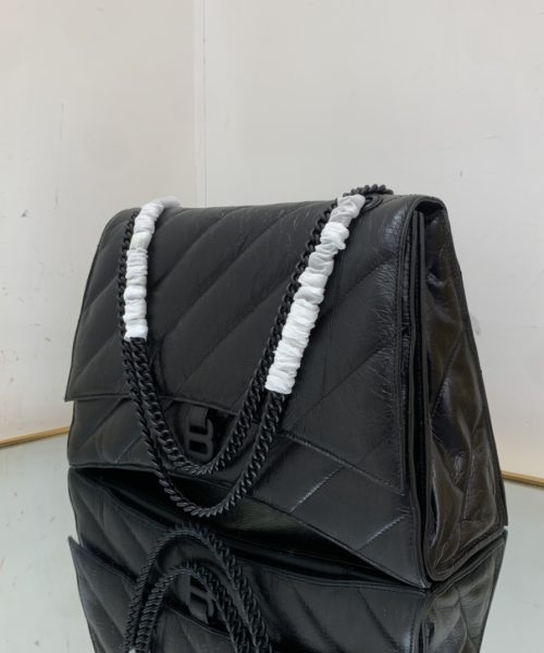 Crush Large Chain Bag Quilted In Black For Women 15.7in/ 40cm
