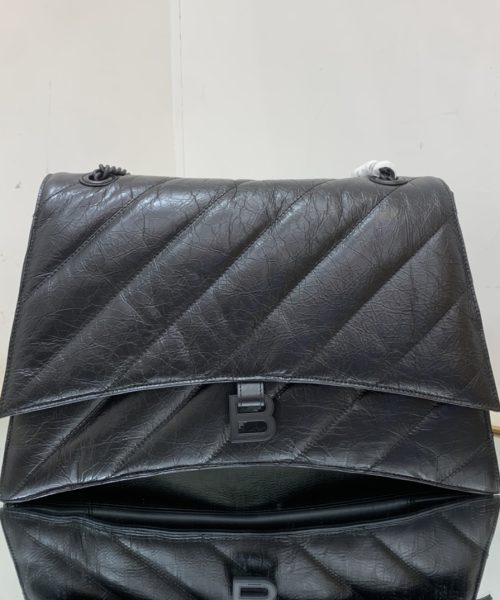 Crush Large Chain Bag Quilted In Black For Women 15.7in/ 40cm