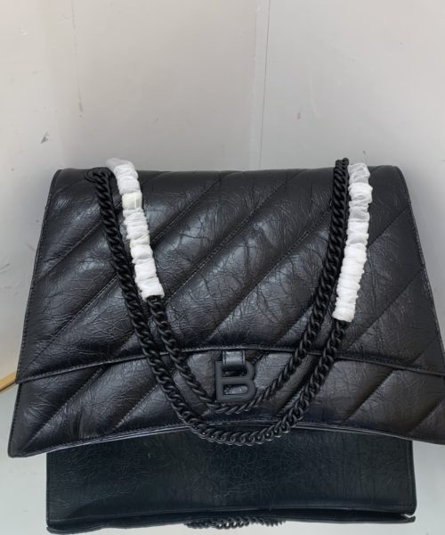 Crush Large Chain Bag Quilted In Black For Women 15.7in/ 40cm