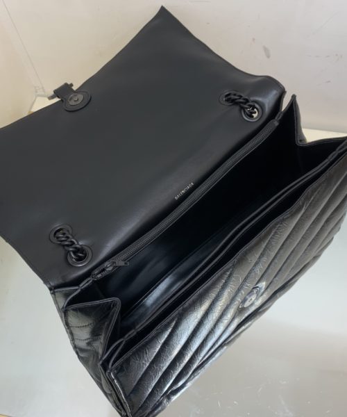 Crush Large Chain Bag Quilted In Black For Women 15.7in/ 40cm