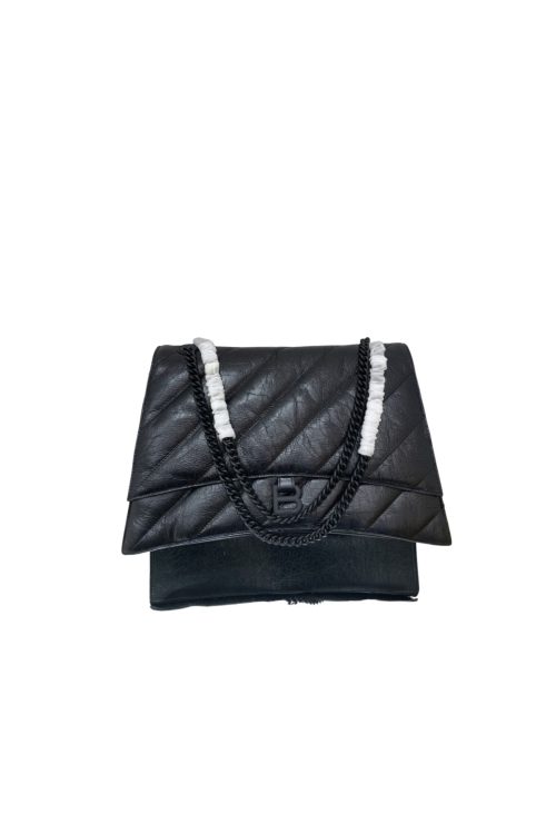 Crush Large Chain Bag Quilted In Black For Women 15.7in/ 40cm