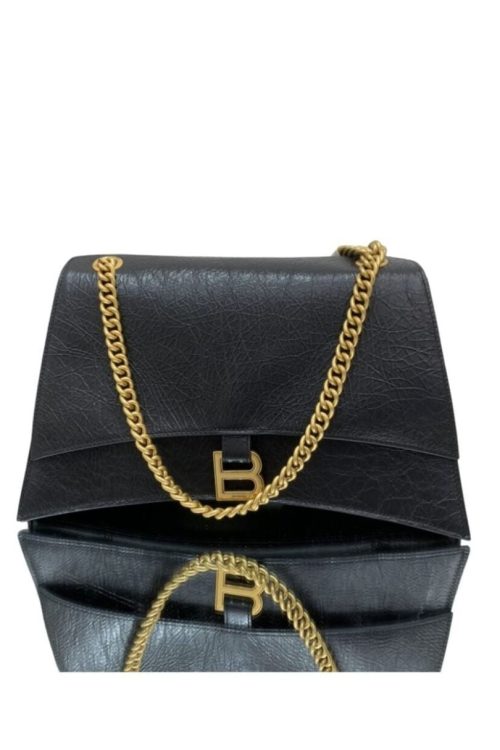 Crush Medium Chain Bag In Black For Women 12in/ 31cm