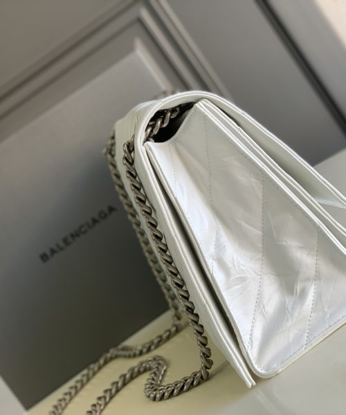 Crush Medium Chain Bag Quilted In Optic White For Women 12.2in/31cm 716393210J09001