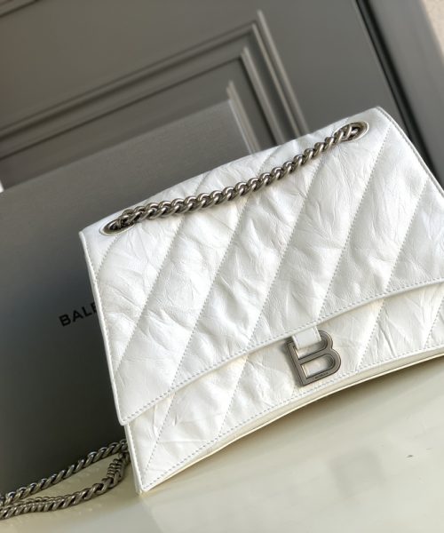 Crush Medium Chain Bag Quilted In Optic White For Women 12.2in/31cm 716393210J09001