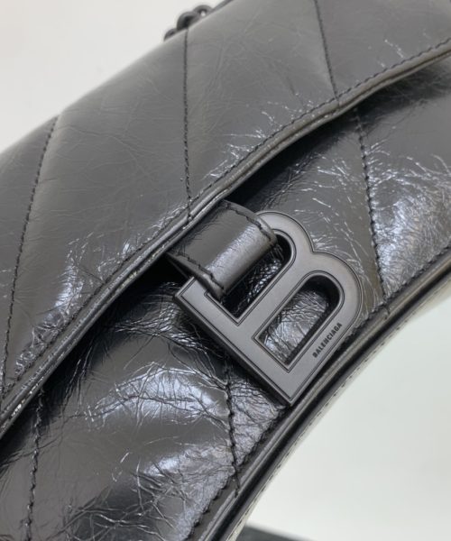 Crush Small Chain Bag Quilted In Optic White/Black For Women 9.8in/25cm 716351210J09001