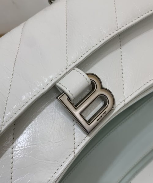 Crush Small Chain Bag Quilted In Optic White/Black For Women 9.8in/25cm 716351210J09001