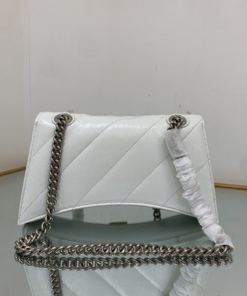 Crush Small Chain Bag Quilted In Optic White/Black For Women 9.8in/25cm 716351210J09001