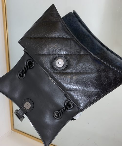 Crush Small Chain Bag Quilted In Optic White/Black For Women 9.8in/25cm 716351210J09001