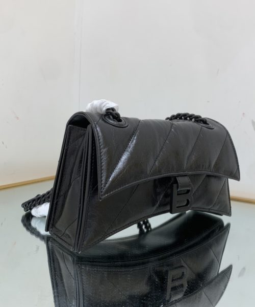 Crush Small Chain Bag Quilted In Optic White/Black For Women 9.8in/25cm 716351210J09001