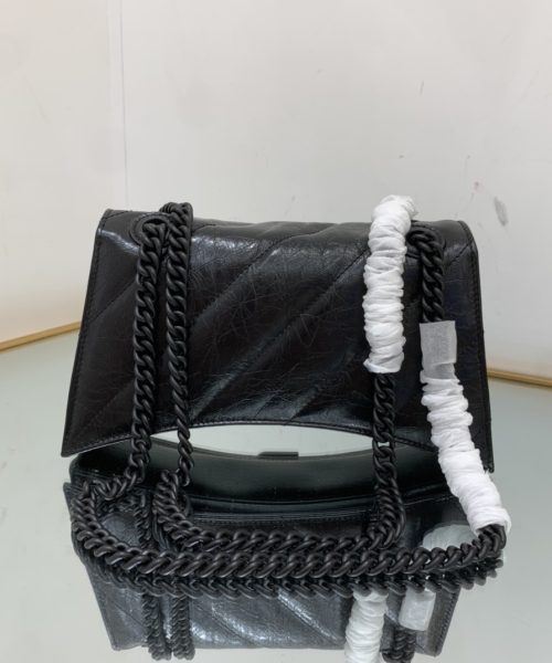 Crush Small Chain Bag Quilted In Optic White/Black For Women 9.8in/25cm 716351210J09001