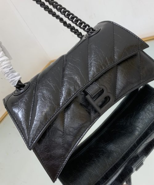 Crush Small Chain Bag Quilted In Optic White/Black For Women 9.8in/25cm 716351210J09001