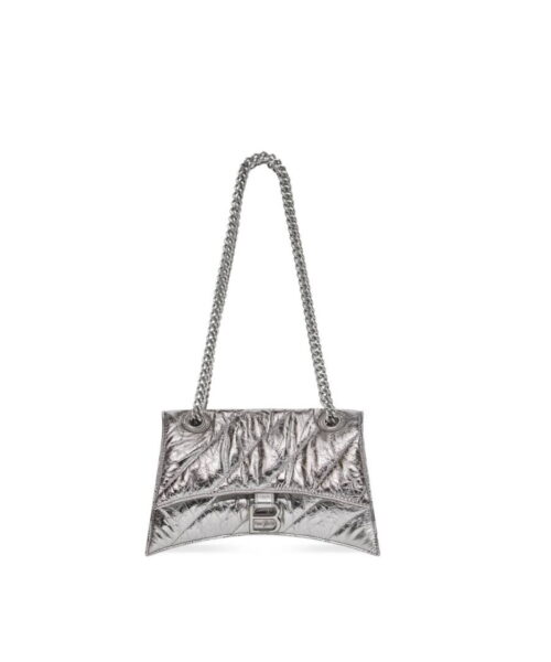 Crush Small Chain Bag Quilted In Sliver Tone For Women 9.8in/25cm 716351210IW8110