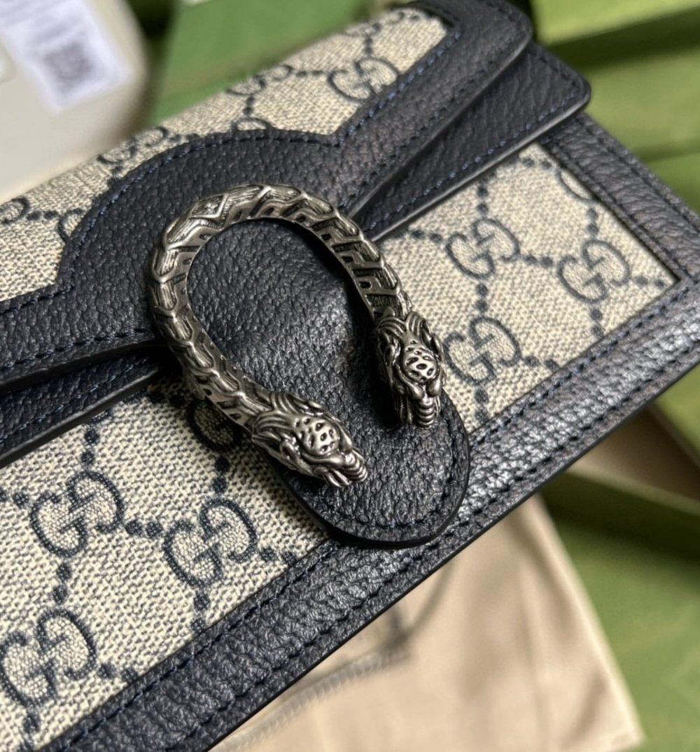 1:1 Replica Dionysus GG Super Mini Bag Beige And Blue GG Supreme Canvas For Women 6.5in/17cm 476432 UN3BN 1274