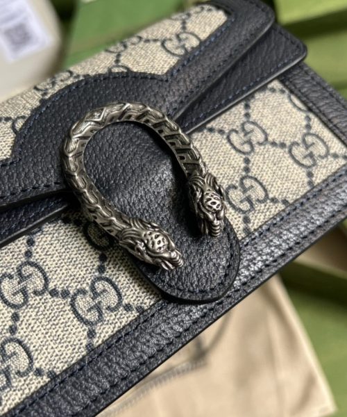 1:1 Replica Dionysus GG Super Mini Bag Beige And Blue GG Supreme Canvas For Women 6.5in/17cm 476432 UN3BN 1274