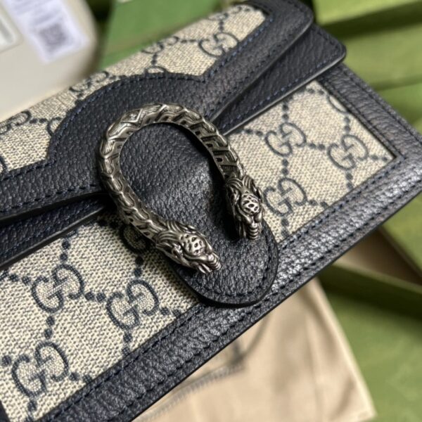 1:1 Replica Dionysus GG Super Mini Bag Beige And Blue GG Supreme Canvas For Women 6.5in/17cm 476432 UN3BN 1274