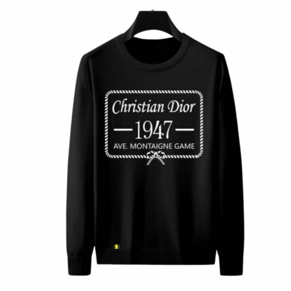 Dior Crewneck Cotton Sweatshirt Black For Men