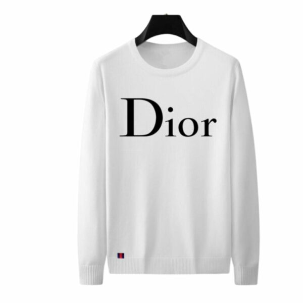 Dior Crewneck Logo Cotton Sweatshirt White For Men