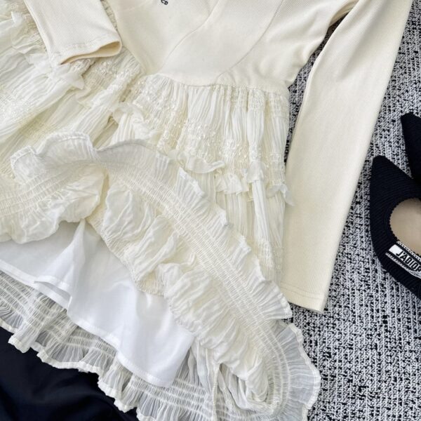 Dior Crocheted Lace Mini Dress White For Women