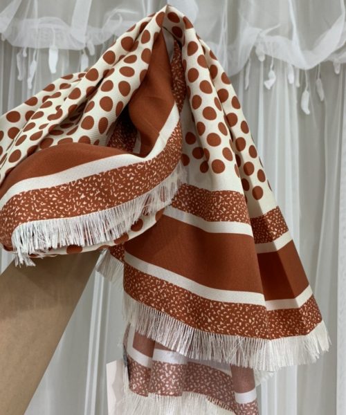 Dior D-Cannage 90 Square Scarf Brown 35in/90cm 