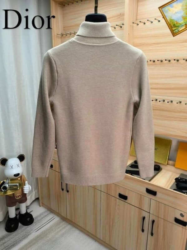 Dior Floral Logo Neck Sweater Beige For Men