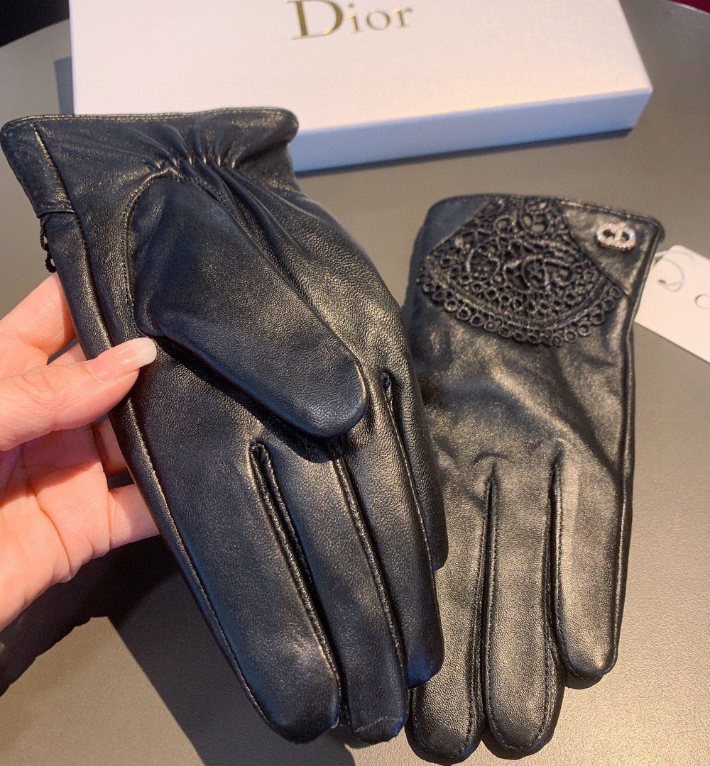 Dior Gloves In Black