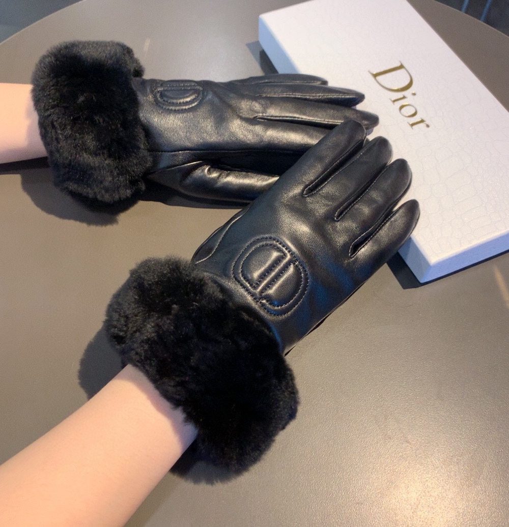Dior Gloves In Black