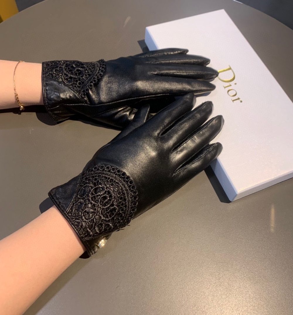 Dior Gloves In Black