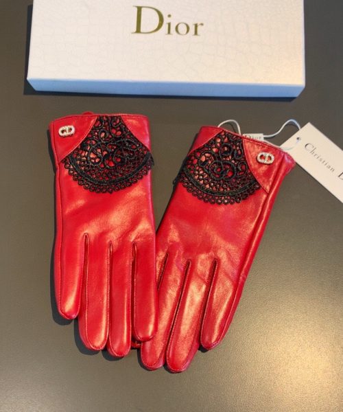 Dior Gloves In Red