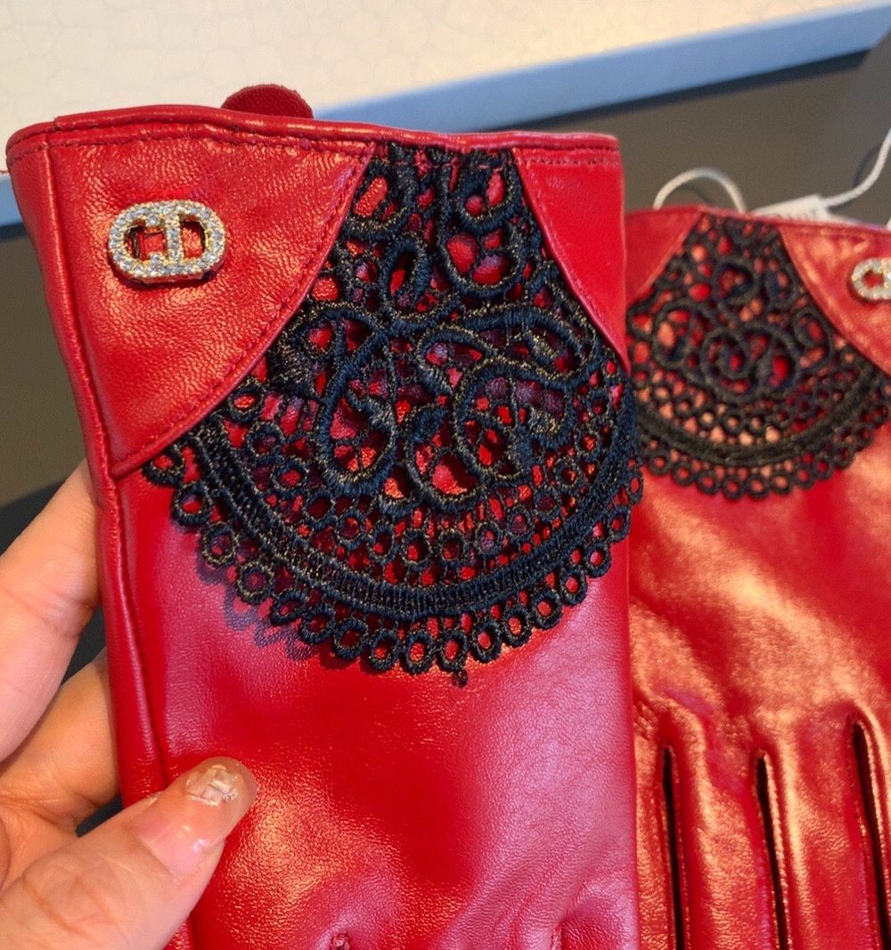 Dior Gloves In Red