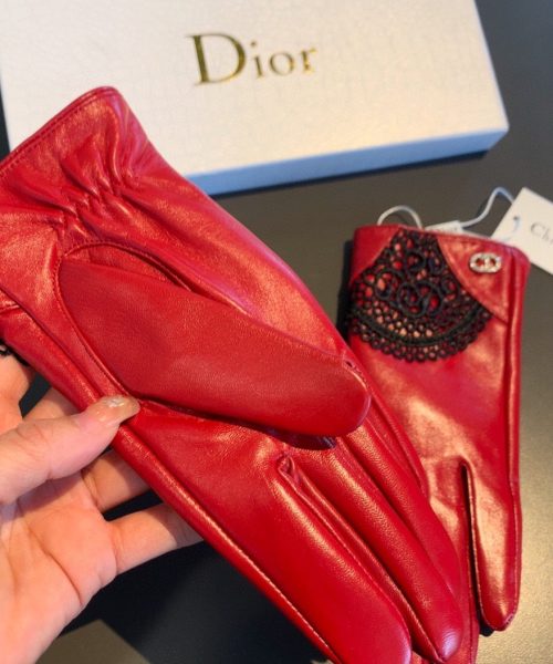 Dior Gloves In Red