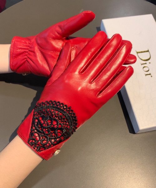 Dior Gloves In Red