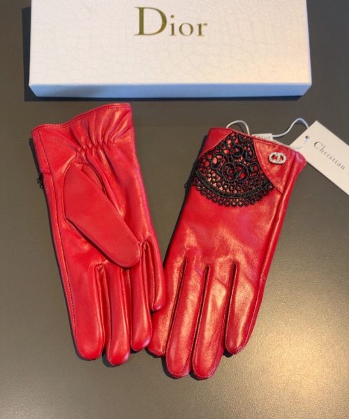 Dior Gloves In Red