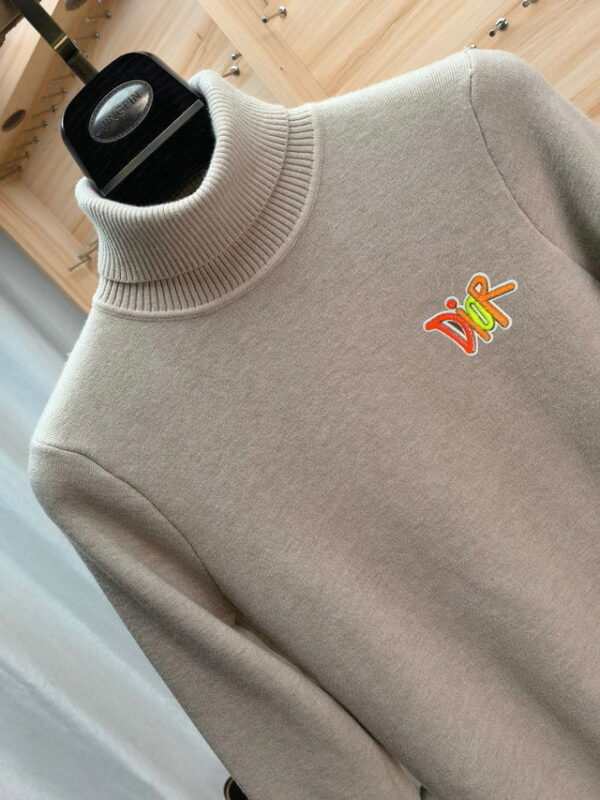 Dior Logo Neck Sweater Beige For Men