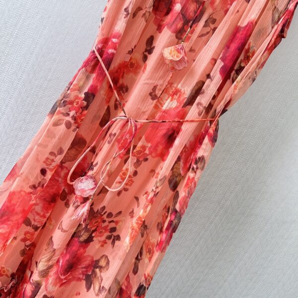 Dior Long Floral Dress Pink For Women