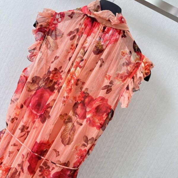 Dior Long Floral Dress Pink For Women