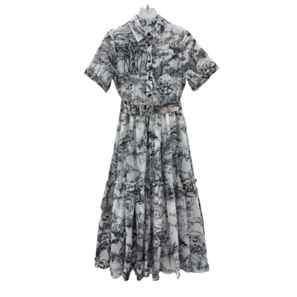 Dior Mid-Length Shirt Dress Black For Women