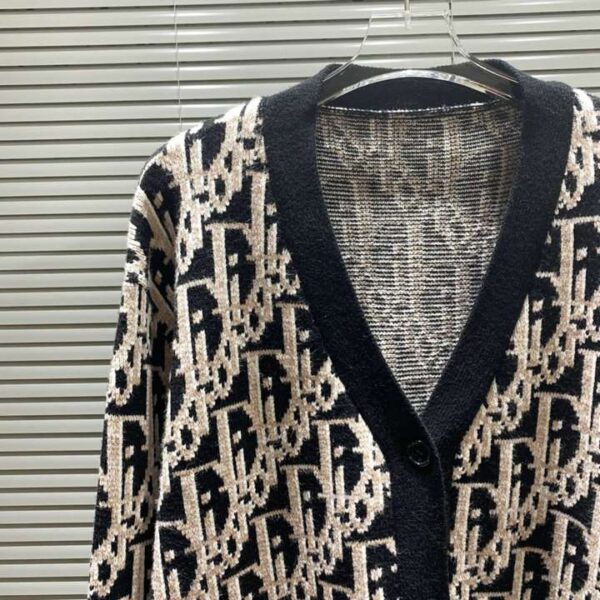 Dior Monogram Knit Cardigan Black For Men