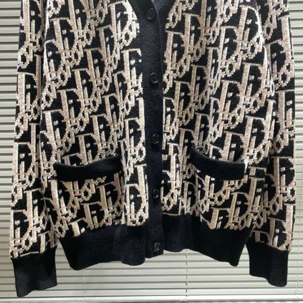 Dior Monogram Knit Cardigan Black For Men